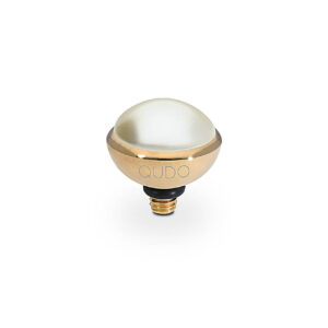 Bottone 10 mm gold creme pearl