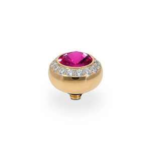 Tondo de luxe 10 mm gold fuchsia