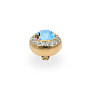 Tondo de luxe 10 mm gold light sapphire shimmer