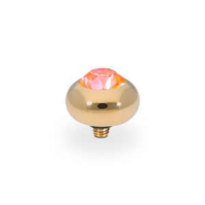 Tondo  10 mm gold , orange glow delite