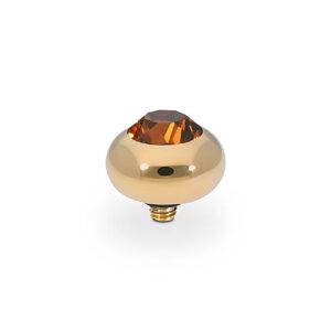 Tondo  10 mm gold , smoked amber