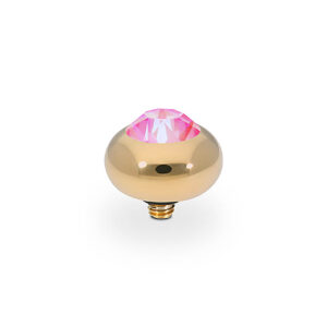 Tondo  10 mm gold , lotus pink delite