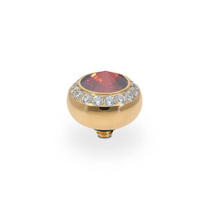 Tondo de luxe 10 mm gold red magma