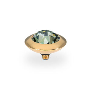 Tondo 13 mm gold black diamond