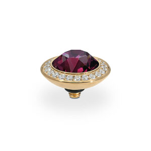 Tondo de luxe 13 mm gold amethyst