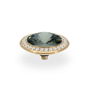 Tondo de luxe 16 mm gold black diamond