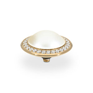 Tondo de luxe 16 mm gold creme pearl