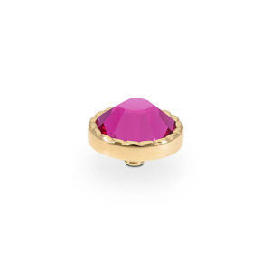 Bocconi  flat 9 mm gold fuchsia