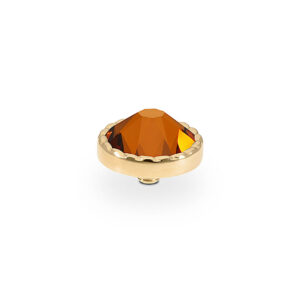 Bocconi  flat 9 mm gold light amber