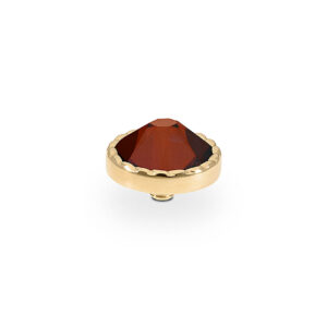 Bocconi  flat 9 mm gold smoked amber