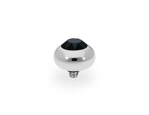 Tondo  10 mm silver jet black