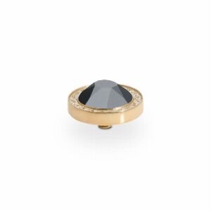 Canino de luxe 10,5 mm gold , jet hematite