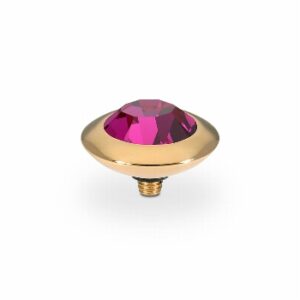 Tondo  13 mm gold fuchsia