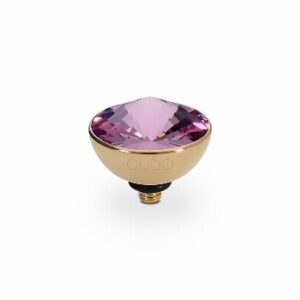 Bottone 11,5 mm gold light amethyst