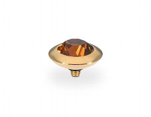 Tondo  13 mm gold smokes topaz