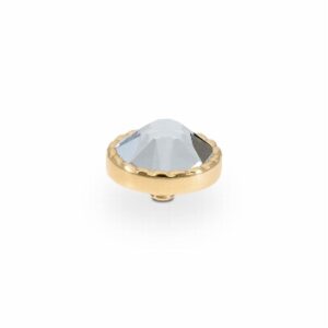 QUDO Bocconi  flat 9 mm gold, chrystal