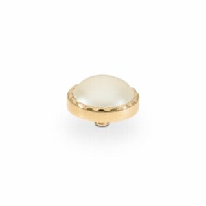 QUDO Bocconi  flat 9 mm gold, pearl