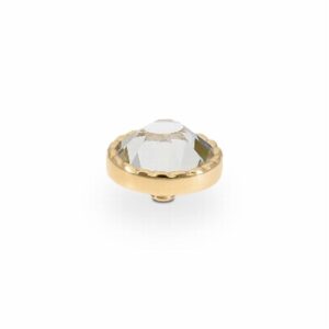 QUDO Bocconi  flat 9 mm gold, gold quartz