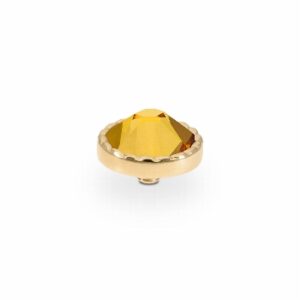 QUDO Bocconi  flat 9 mm gold, golden topaz